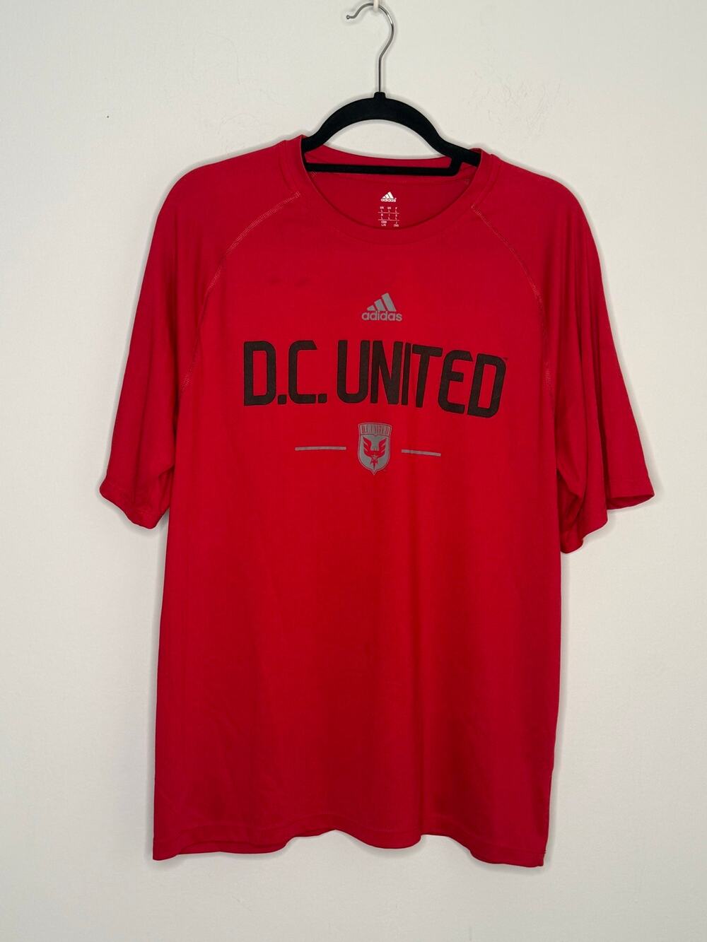 Adidas Climalite DC United Red Round Neck T-shirt Size L
